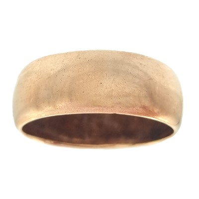 Lot 78 - A 9ct hallmarked rose gold band ring.