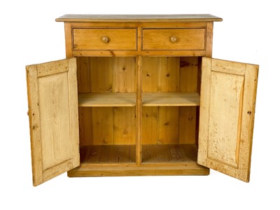 Lot 68 - A pine side cabinet.