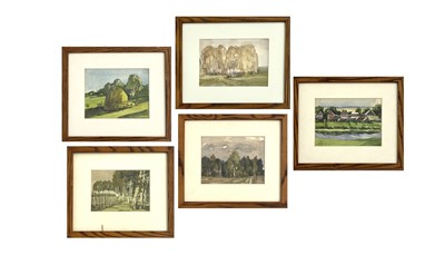 Lot 244 - Five 20th Century Russian School watercolours