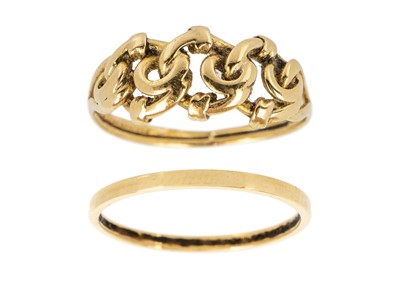 Lot 116 - Two Victorian 18ct rings.