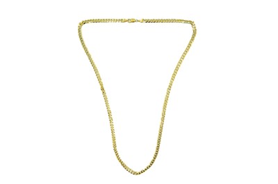 Lot 118 - A contemporary 9ct curb-link necklace.