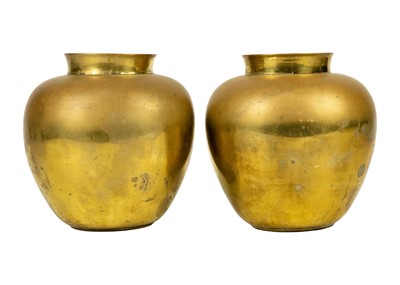 Lot 72 - A near pair of Chinese polished bronze incense burners, Qing Dynasty