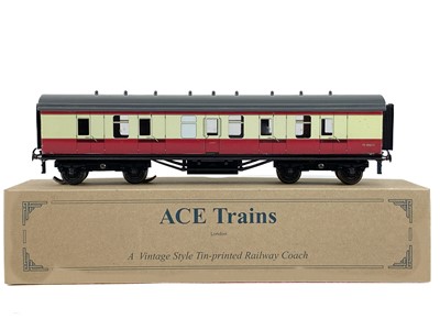 Lot 516 - O Gauge Ace Trains BR Crimson & Cream C5 BRK boxed coach