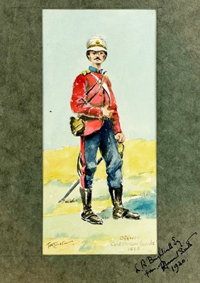 Lot 242 - Military Coldstream Guards and Hawker Aeroplanes artwork (x2) - total 3 items