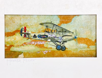 Lot 242 - Military Coldstream Guards and Hawker Aeroplanes artwork (x2) - total 3 items