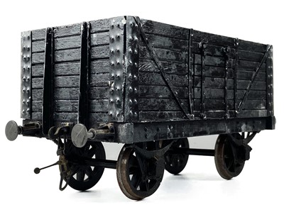 Lot 509 - Gauge 3 (21/2") wooden coal wagons (x3)