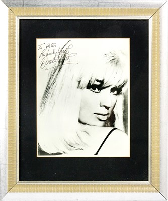 Lot 933 - Diana Dors signed framed and glazed photograph