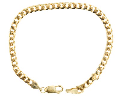 Lot 137 - A 9ct contemporary curb-link bracelet.