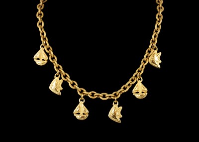 Lot 384 - A Guy Laroche Paris gold-plated necklace, circa 1980's.