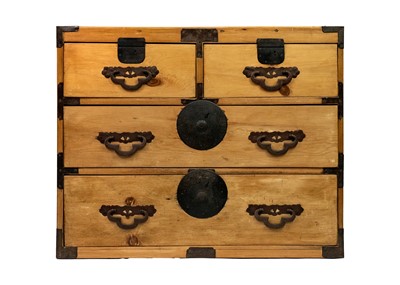 Lot 284 - A Japanese Tansu chest, early 20th century.