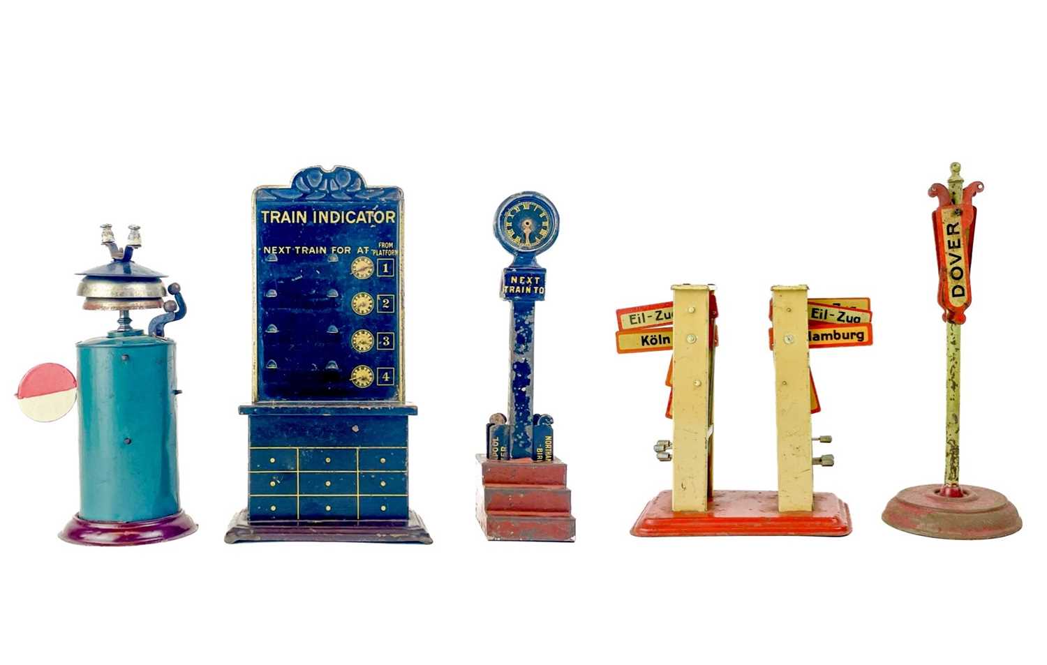 Lot 641 - German made tinplate Railway Destination Boards "0" gauge or larger (see sizes in the description)