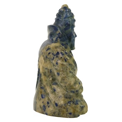 Lot 331 - A Chinese lapis lazuli model of Buddha, Qing Dynasty, late 19th century.