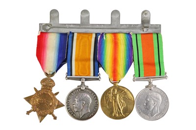 Lot 250 - WW1 1914-1915 Trio plus WW2 Defence Medal - Canadian Motor Machine Gun Brigade