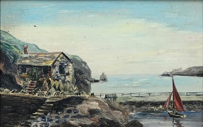 Lot 464 - Prudence TURNER (1930-2007) Mullion Cove Oil...