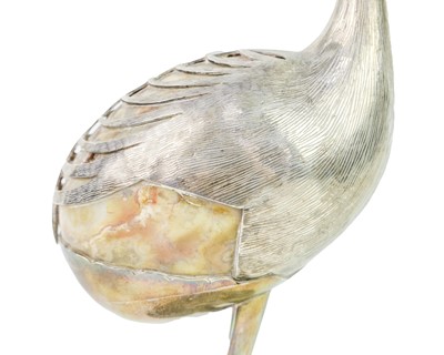 Lot 44 - A silver model of a flamingo, stamped 925