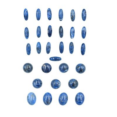 Lot 348 - A collection of loose Sodalite Cabochon gemstones