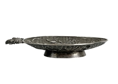Lot 49 - An Indian silver wine tasting dish, 19th century.