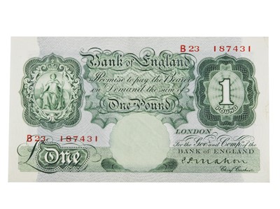 Lot 183C - Mahon 1928 £1 note