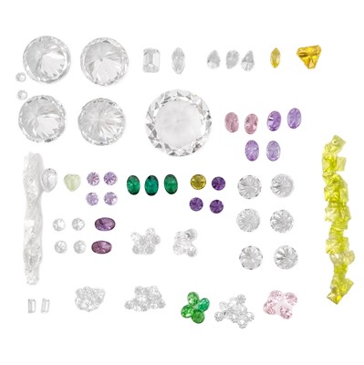 Lot 316 - A collection of loose Synthetic Cubic Zirconia gemstones