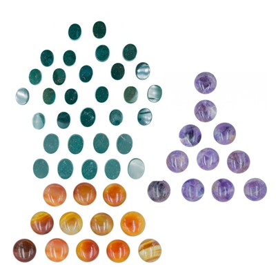 Lot 309 - A collection of loose cabochon gemstones.