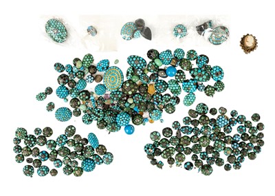 Lot 358 - A collection of turquoise jewellery fittings