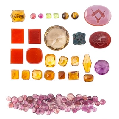 Lot 343 - A collection of various gemstones.