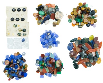 Lot 364 - A collection of semi-precious and paste stones