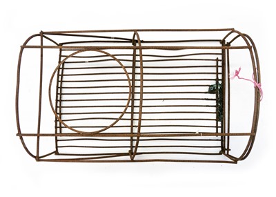 Lot 519 - Two wrought iron lobster pot frames.