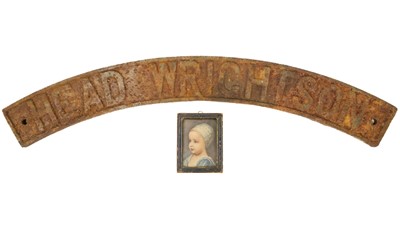 Lot 138 - A cast iron Head Wrightson sign.