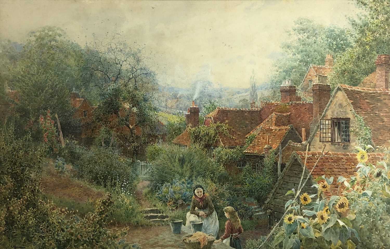 Lot 278 - Charles GREGORY (1849-1920) Granny's Garden...