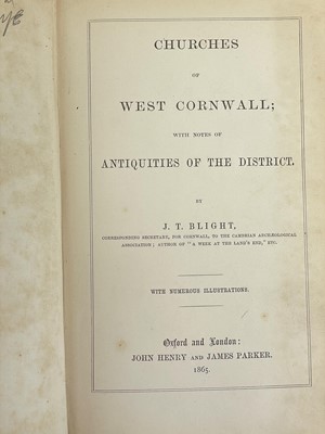 Lot 38 - Antiquities, architecture and history of Cornwall.