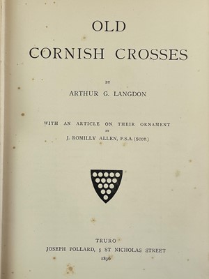 Lot 38 - Antiquities, architecture and history of Cornwall.
