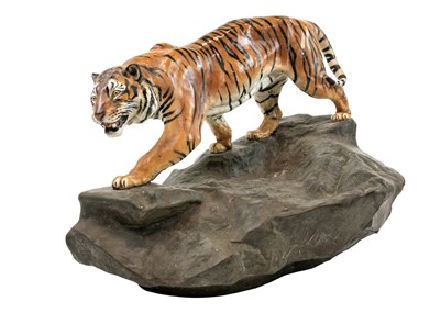 Lot 495 - A Royal Doulton figure of a tiger on a rock, HN 2639.