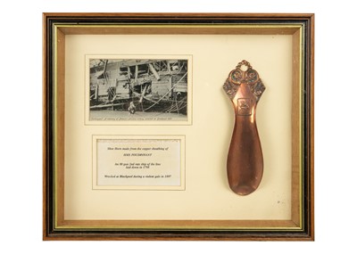 Lot 187 - A Souvenir copper shoe horn from HMS Foudroyant.