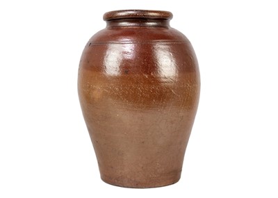 Lot 1290 - A large late 18th century saltglaze stoneware storage jar.