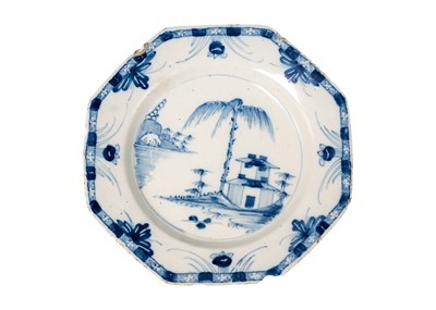 Lot 1097 - An English Delft hexagonal plate.