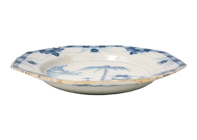 Lot 1097 - An English Delft hexagonal plate.