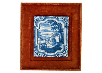 Lot 1134 - A large 18th century Delft tile.