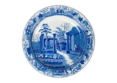 Lot 432 - A fine pair of very large Spode pearlware circular dishes.