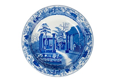 Lot 432 - A fine pair of very large Spode pearlware circular dishes.