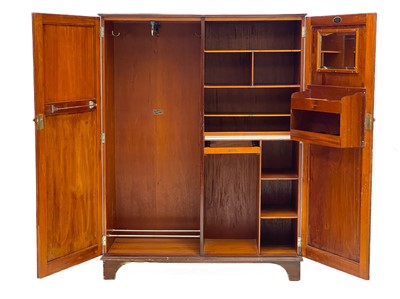 Lot 46 - A Gentleman's mahogany Compactum wardrobe.