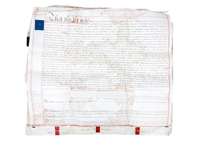 Lot 295 - A 19th century indenture manuscript.