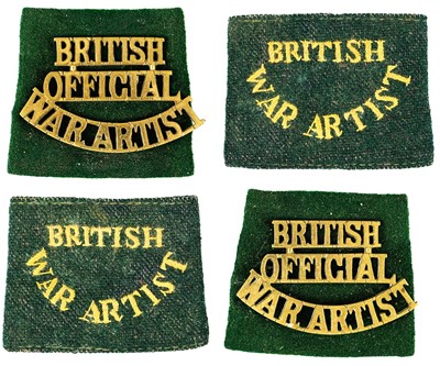 Lot 259 - Rare British Official War Artist Shoulder titles