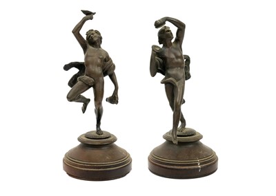 Lot 237 - A pair of French Grand Tour Bacchanalian figures.