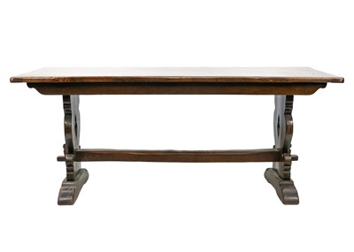 Lot 258 - A 19th Century oak refectory table.