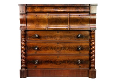 Lot 640 - A Victorian mahogany Scottish style chest of drawers.