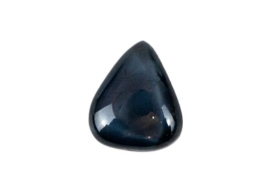 Lot 296 - A loose cabochon star blue sapphire.