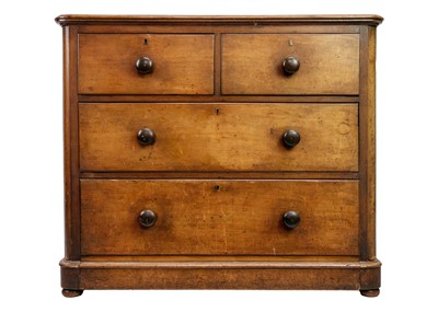 Lot 603 - A Victorian mahogany chest.