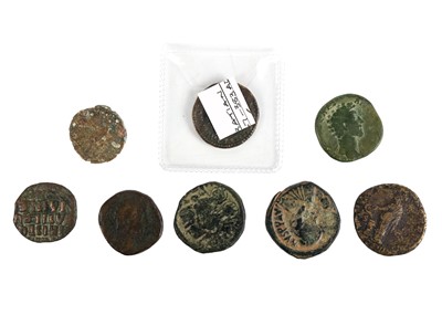 Lot 193 - Roman bronze larger coins (x8) including Nero