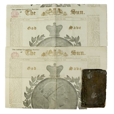 Lot 950 - The Sun 1838 Queen Victoria Coronation number (x2) and 1707 Poor Robin Almanack